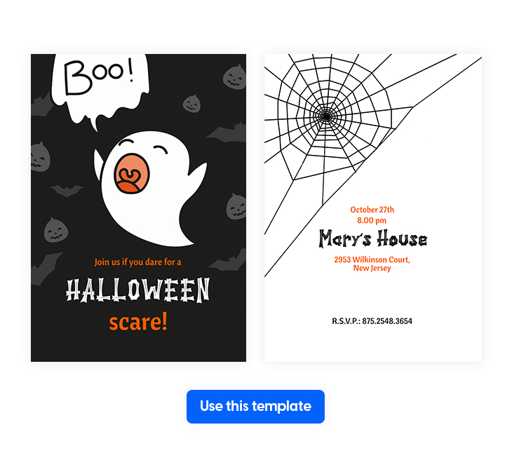 Halloween Scare Invite Template