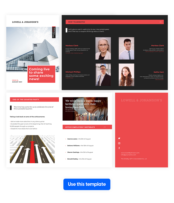 Digital Interactive Newsletter Design