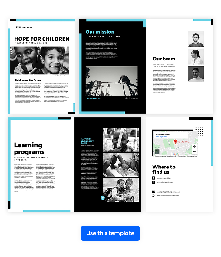 Interactive Nonprofit Newsletter Template