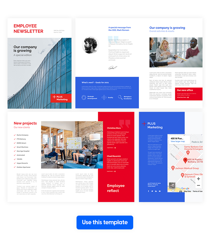 Interactive Employee Newsletter Template