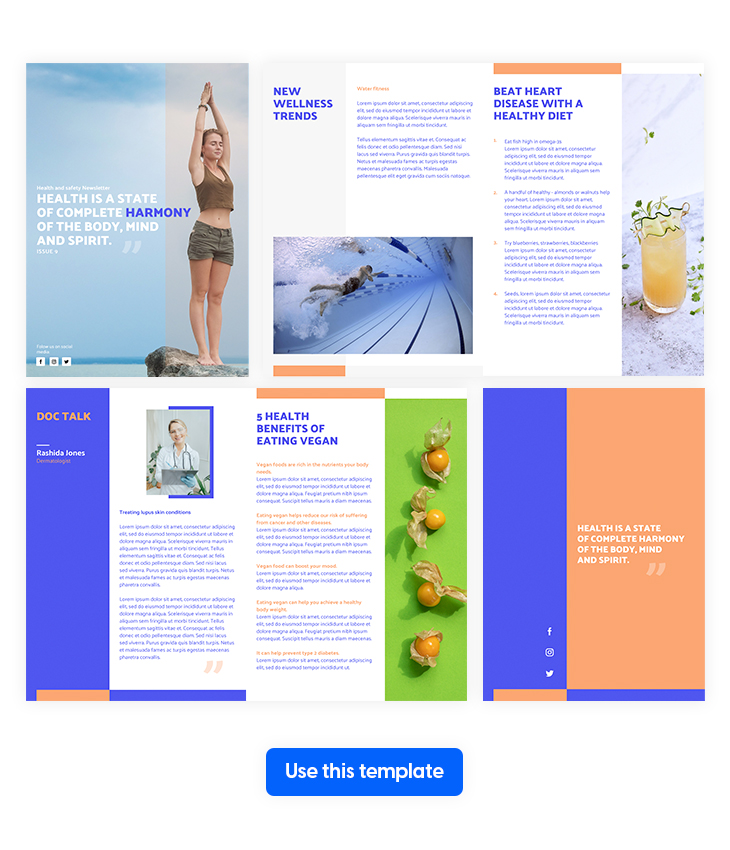 Interactive Healthcare Newsletter Template