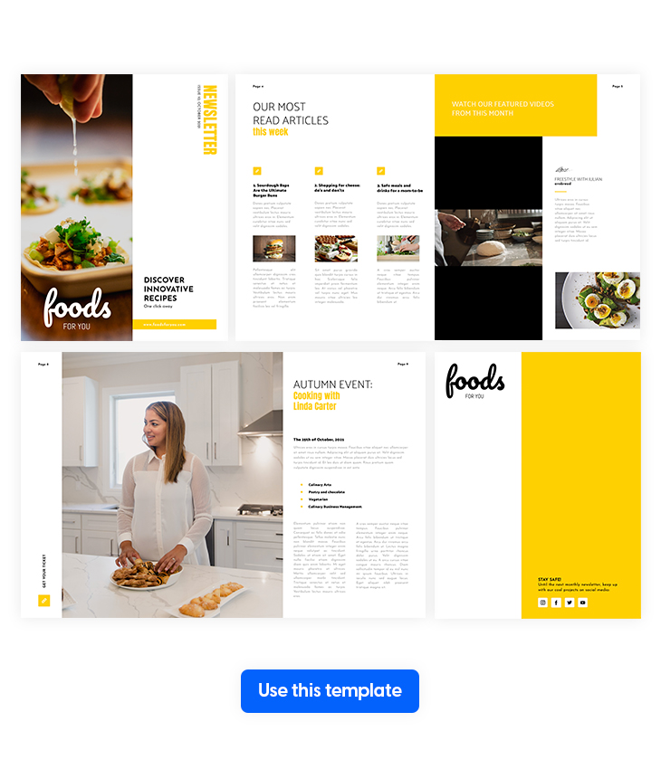 Editable Retail Company Newsletter Template