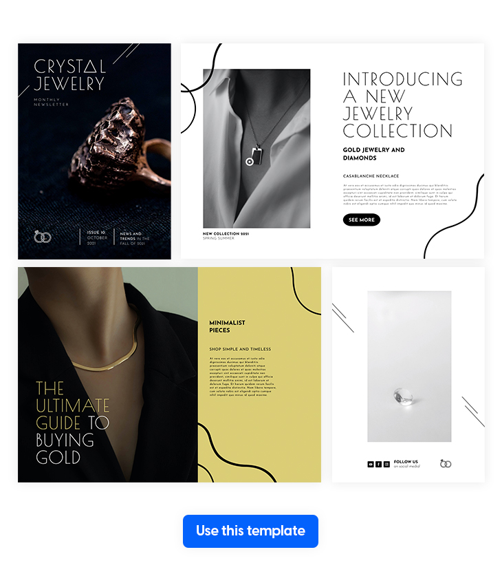 Editable Jewelry Company Newsletter