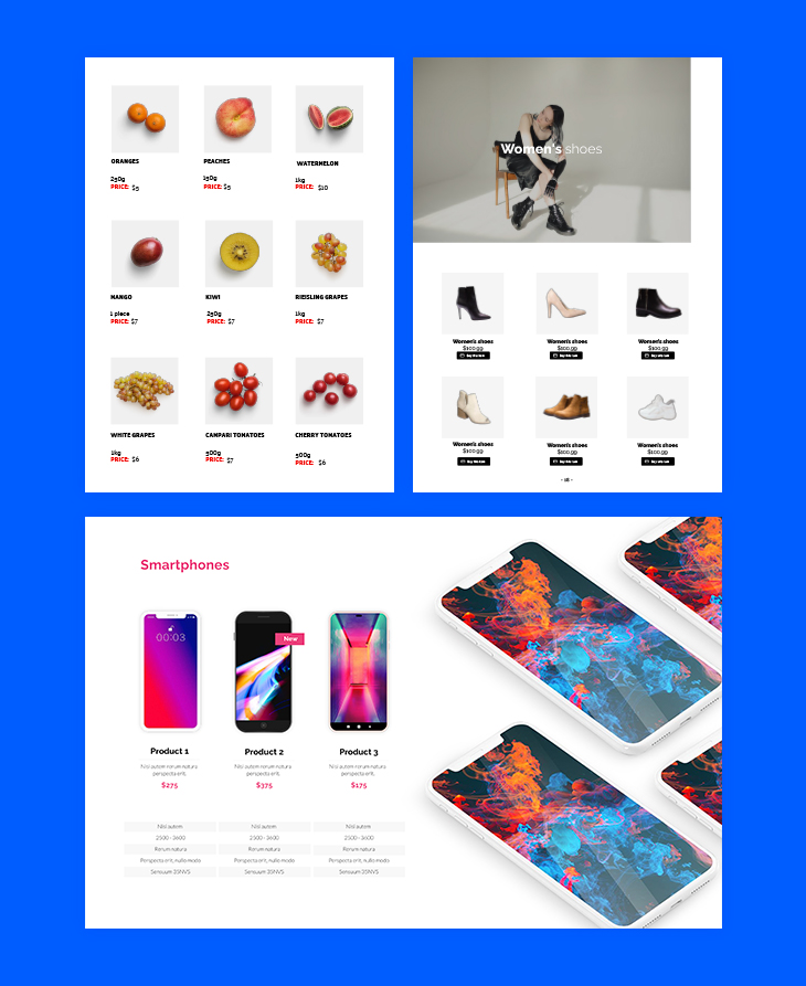 diverse product catalogs examples