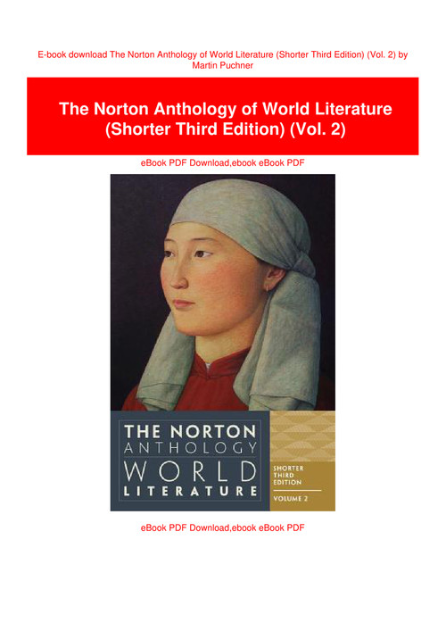 E Book Download The Norton Anthology Of World Literature Shorter