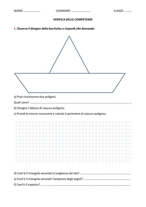 Verifica Delle Competenze Triang E Quadr By Giampaolo Rubado