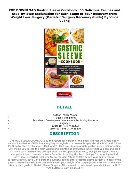 Recipe Books For Gastric Sleeve Patients Dandk Organizer