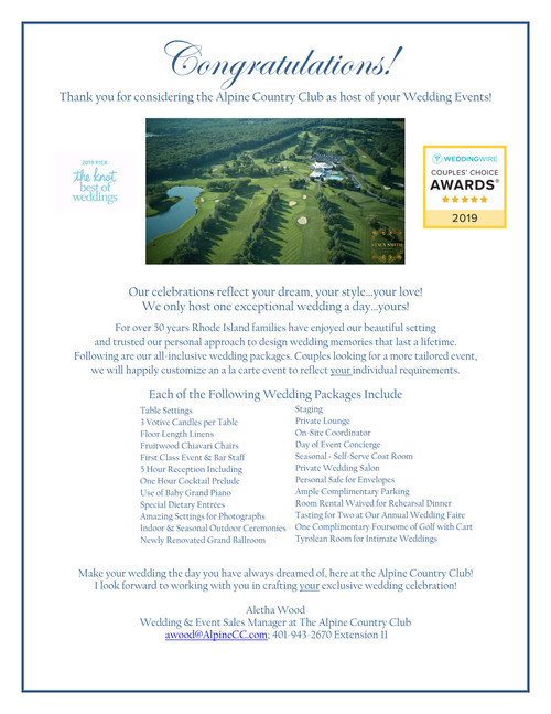 20 Acc Wedding Packages