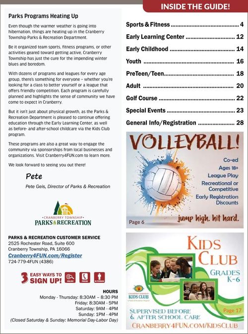 Dive into summer! Cranberry Township Official site