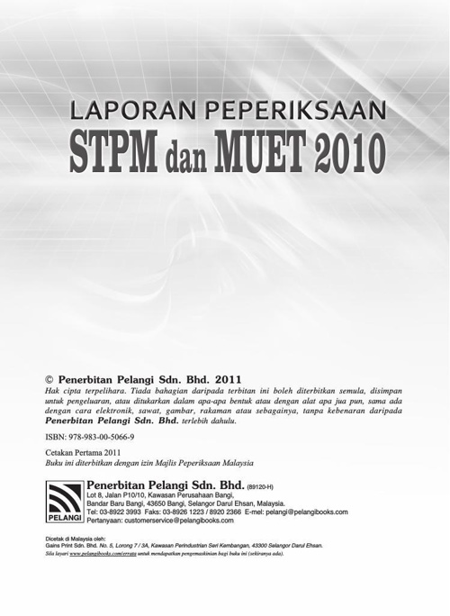 Laporan Peperiksaan Stpm Dan Muet 2010 By Zainal Abidin Ismail Flipsnack