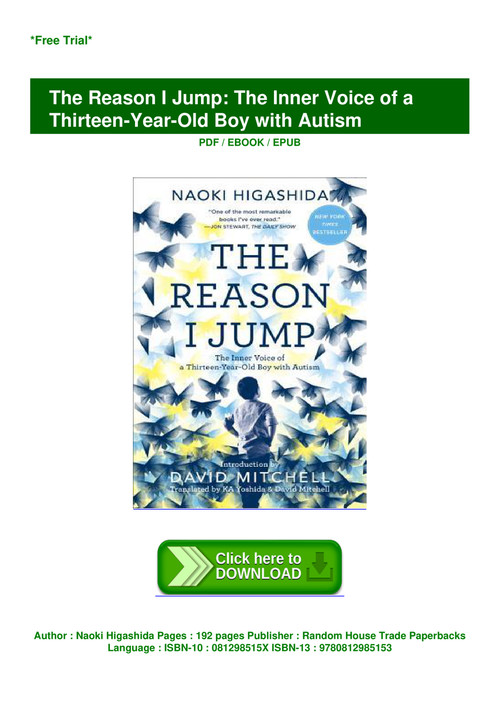 Pre Order The Reason I Jump The Inner Voice Of A Thirteen Year