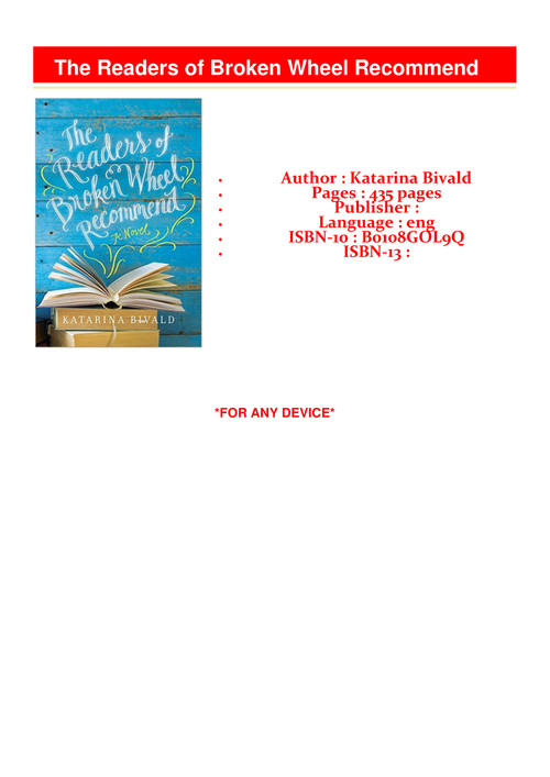Download Pdf The Readers Of Broken Wheel Recommend For Any