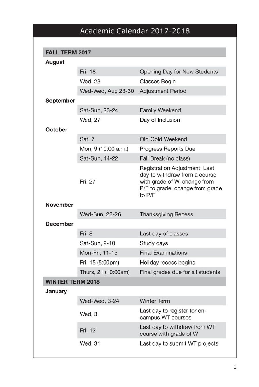 college semester planner