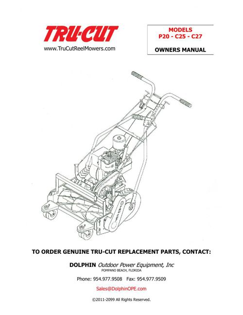 Tru Cut P20 C25 C27 Owners Manual By M Salter Flipsnack