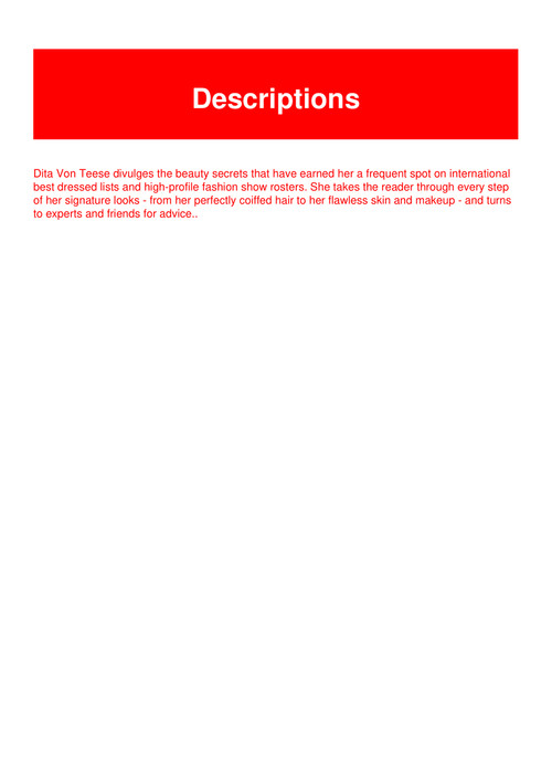 Pdf Your Beauty Mark The Ultimate Guide To Eccentric Glamour By