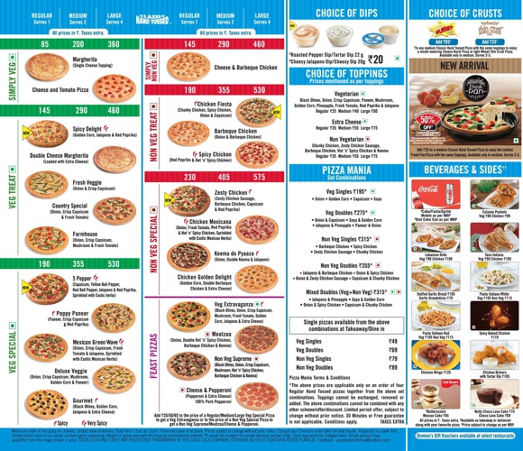 Dominos Menu By Jmfservices123 Flipsnack