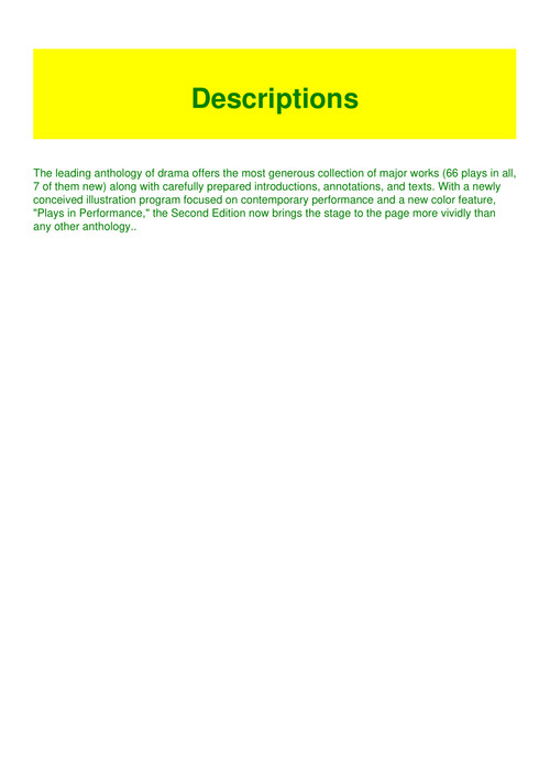 Read Pdf The Norton Anthology Of Drama By J Ellen Gainor