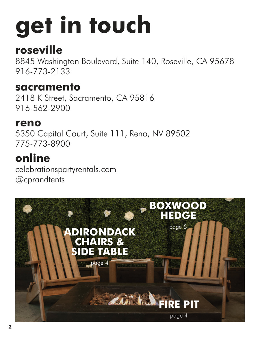 Price List Celebrations Party Rentals
