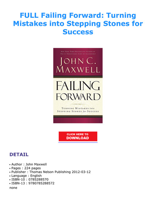 Full Failing Forward Turning Mistakes Into Stepping Stones