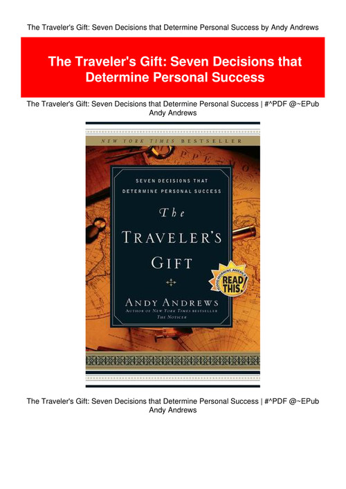 The Traveler S Gift Seven Decisions That Determine Personal