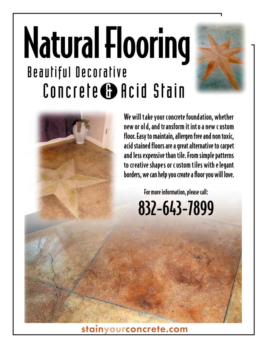 Stain Your Concrete Custom Acid Stained Concrete Floors