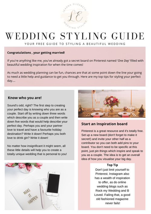 Free Wedding Styling Guide