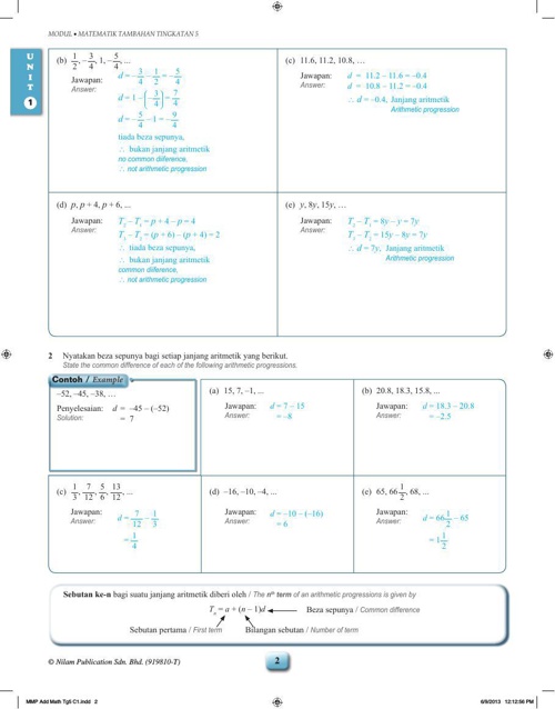 Modul Pak21 Matematik Tambahan Tingkatan 4 Jawapan