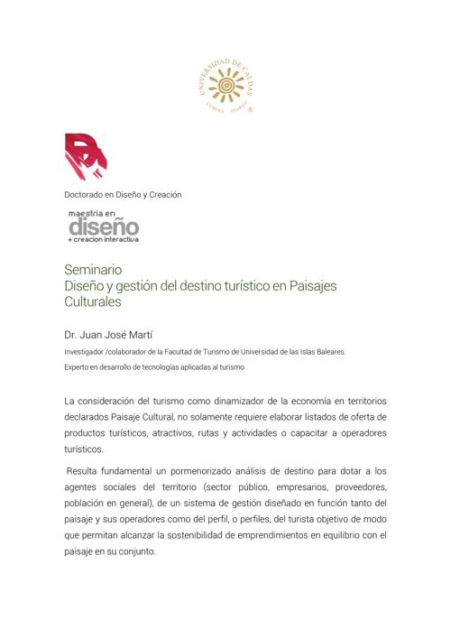 Seminario Diseno Y Gestion Del Destino Turistico En Pais