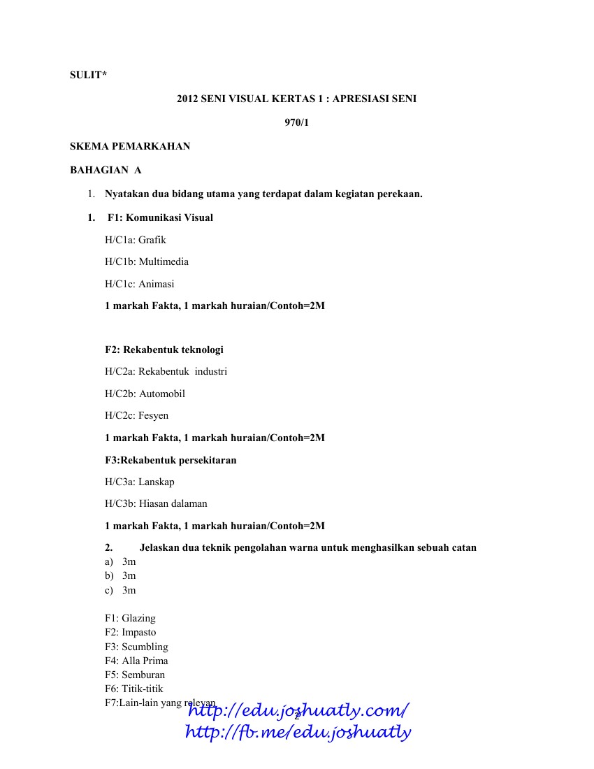 Contoh Soalan Dan Jawapan Seni Visual Stpm Penggal 1 - malaykiews