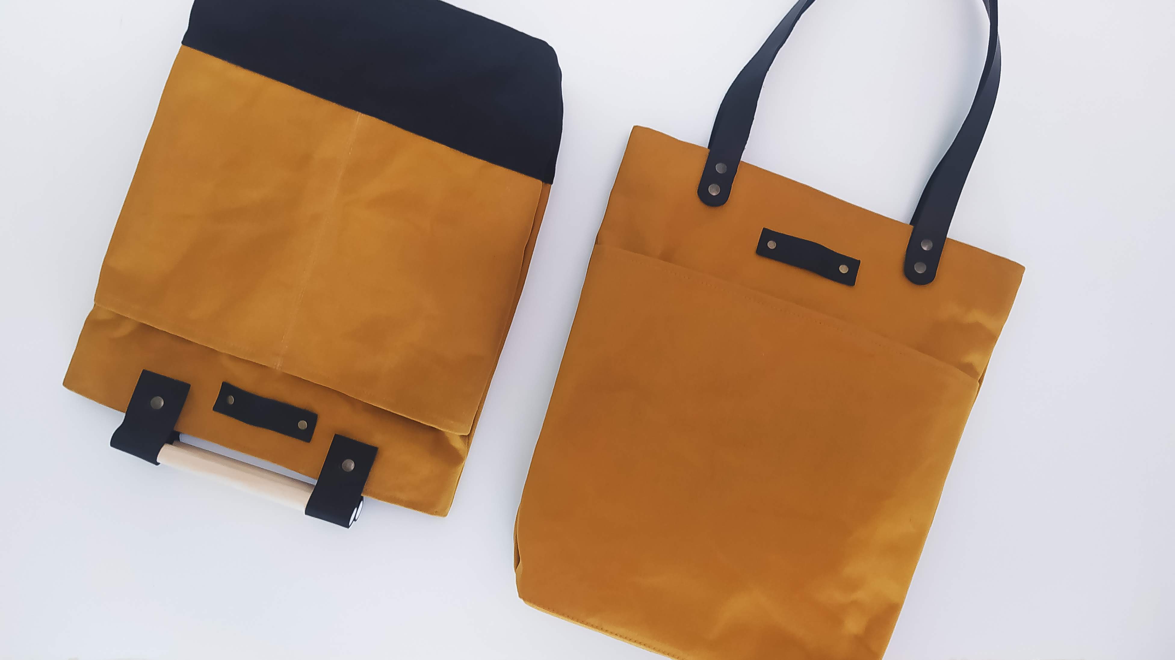 Tasche mit Lederriemen