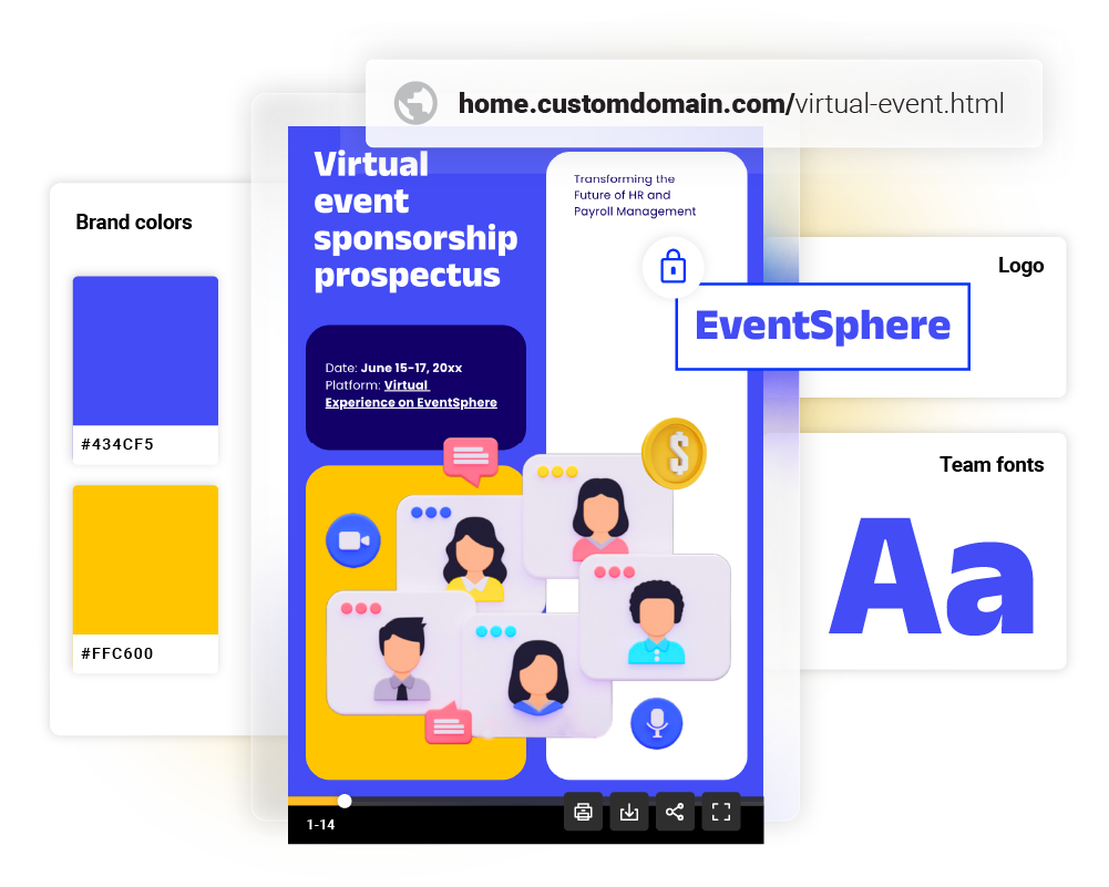 Image d'un programme d'événement numérique personnalisé créé dans Flipsnack