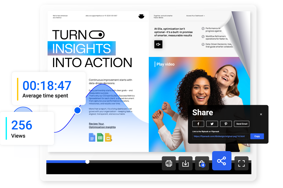 Interactive product catalog created with Flipsnack
