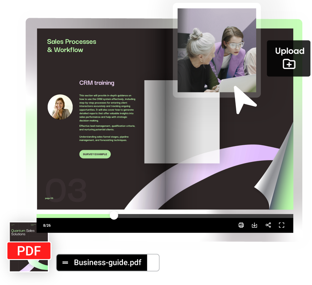 The add image to PDF option available in Flipsnack