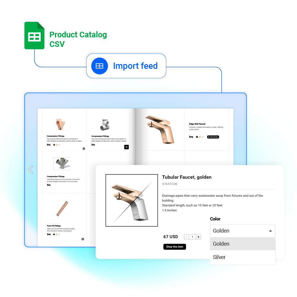 Interactive product customization with options to personalize features like watch straps, add items to a shopping list, and place an order.