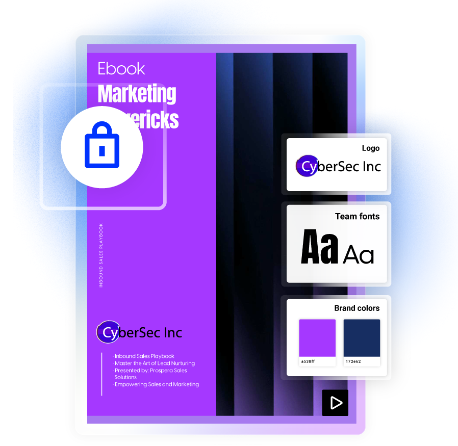 Image of a digital ebook with branding elements made in Flipsnack