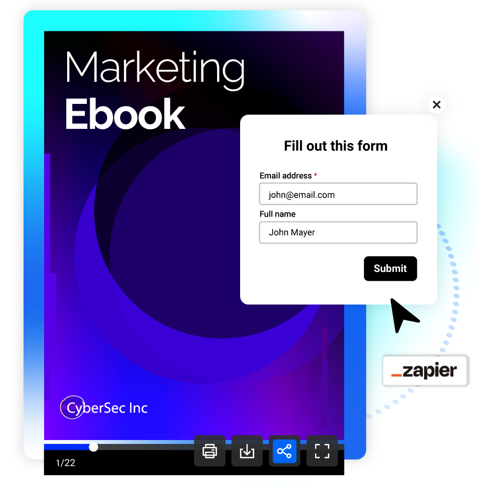 Adding a customizable lead form in your ebook