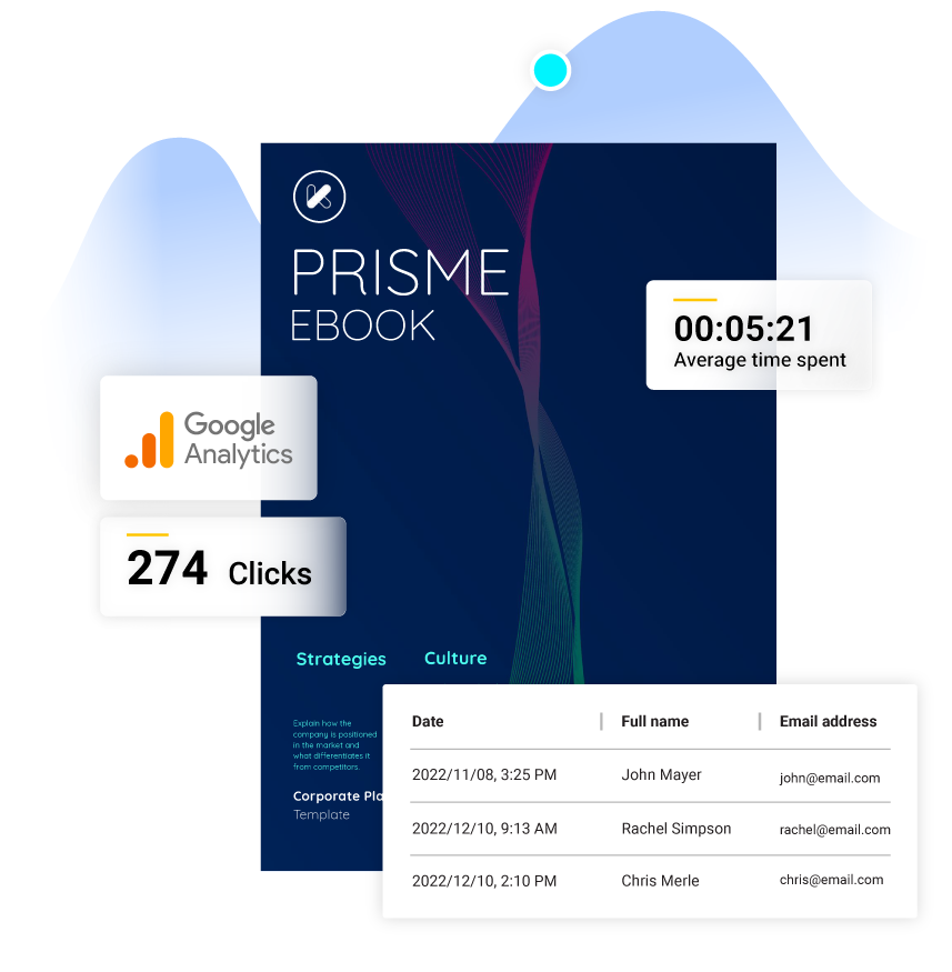 Image of an interactive ebook with statistics from Flipsnack