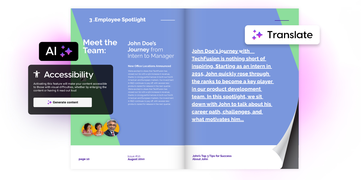 Revista digital accesible mejorada con IA