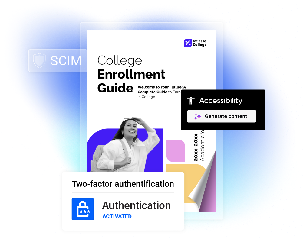 Flipsnack ofrece autenticación de dos factores, y el suministro de SCIM