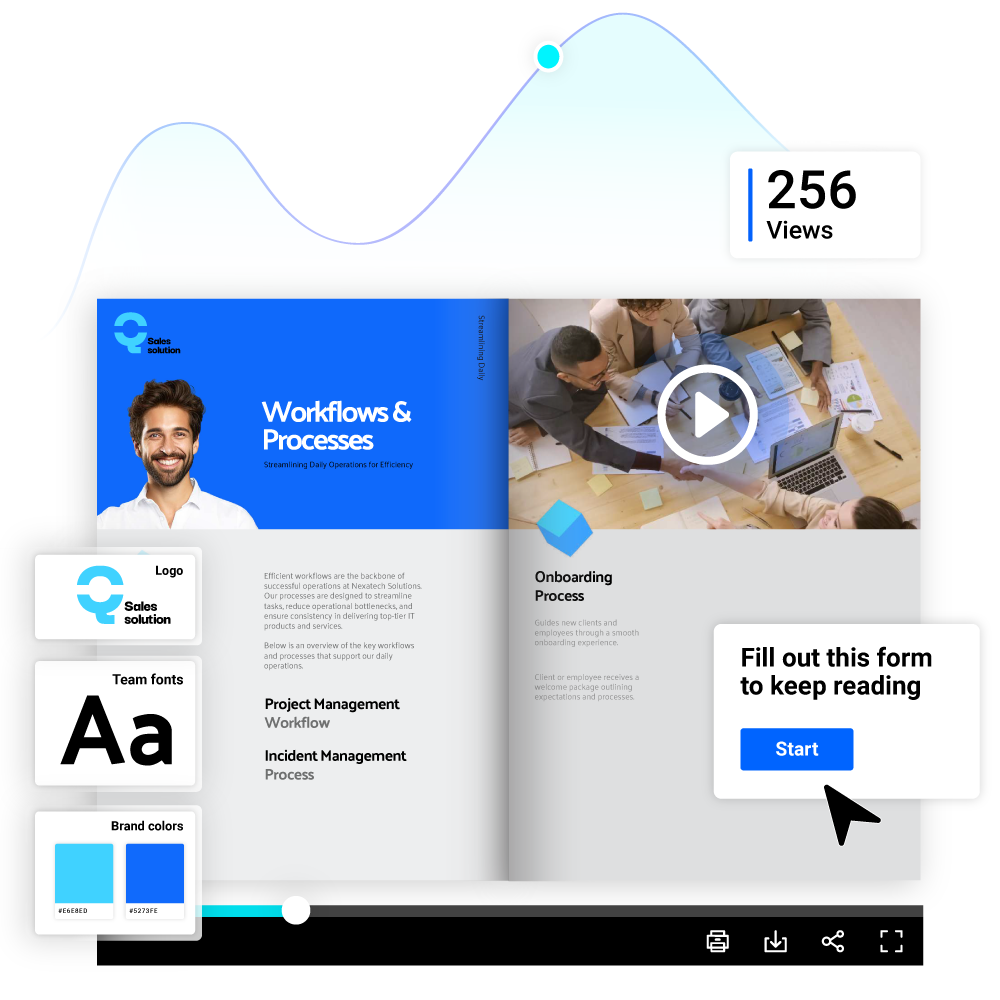 Image of an interactive ebook template made in Flipsnack