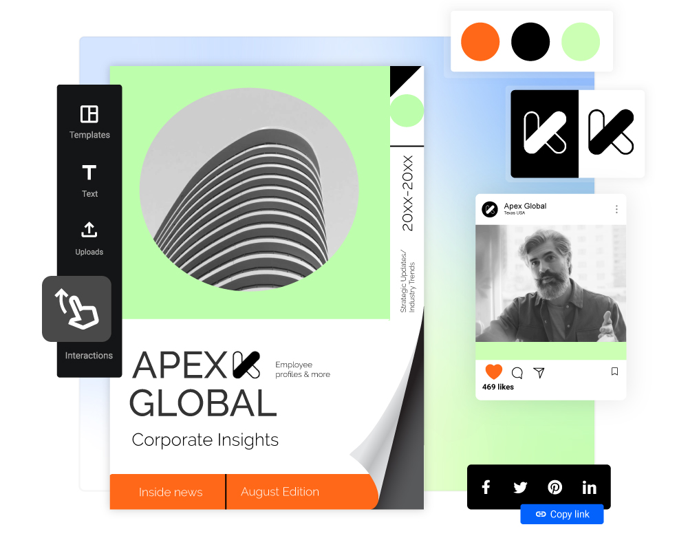 Revista digital, interactiva y con imagen de marca, con el uso de Flipsnack