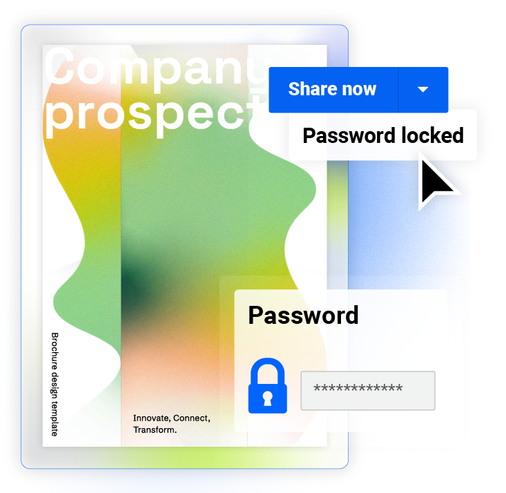Opzione di condivisione protetta da password su Flipsnack