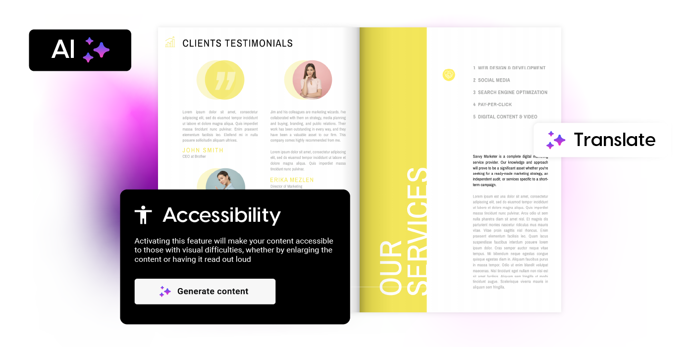 KI-Optionen in Flipsnack