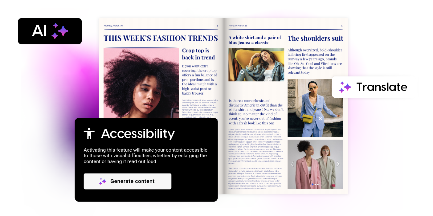 Journal numérique accessible amélioré par l'IA