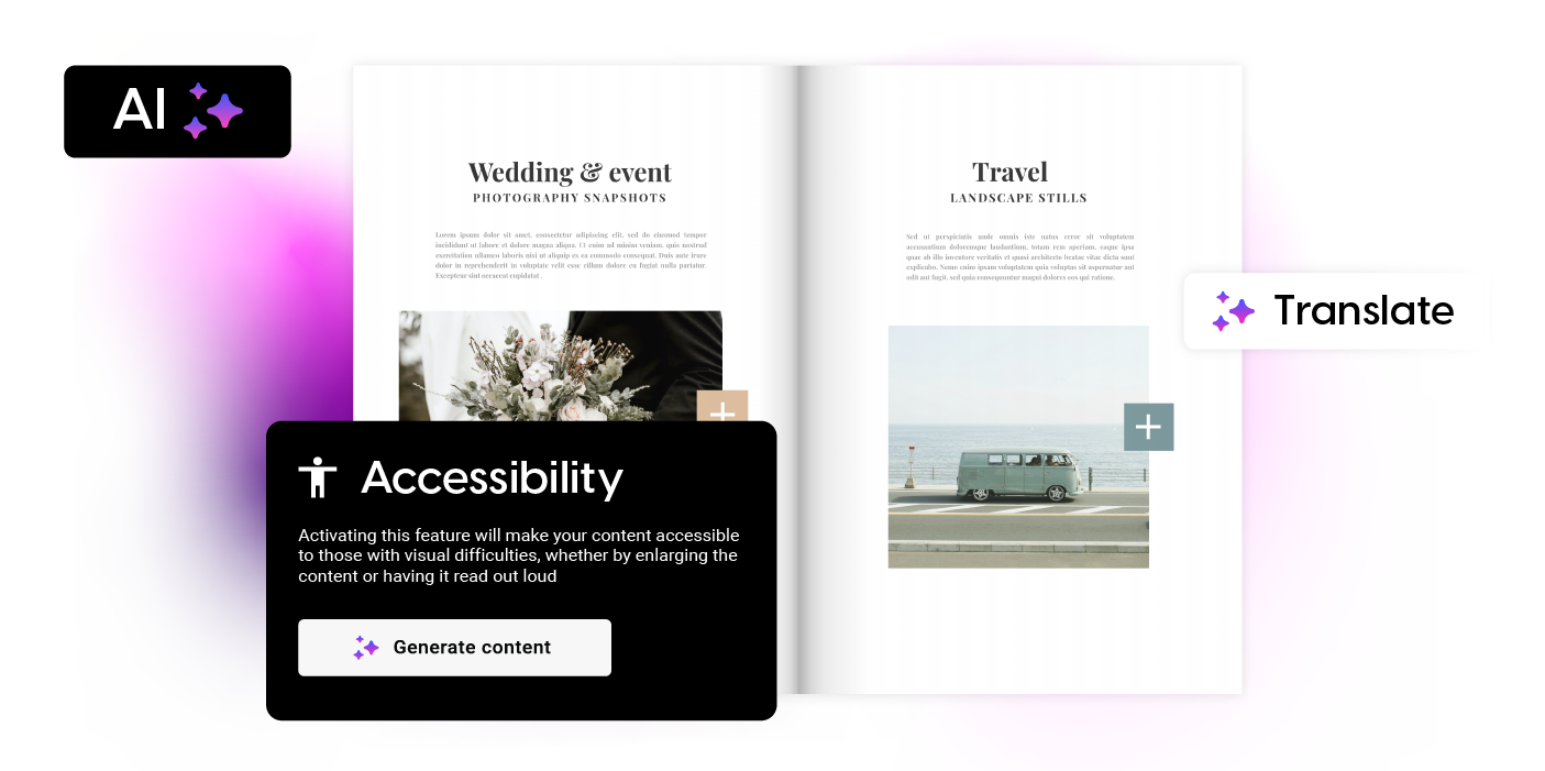 Álbum de fotos digital accesible mejorado con IA