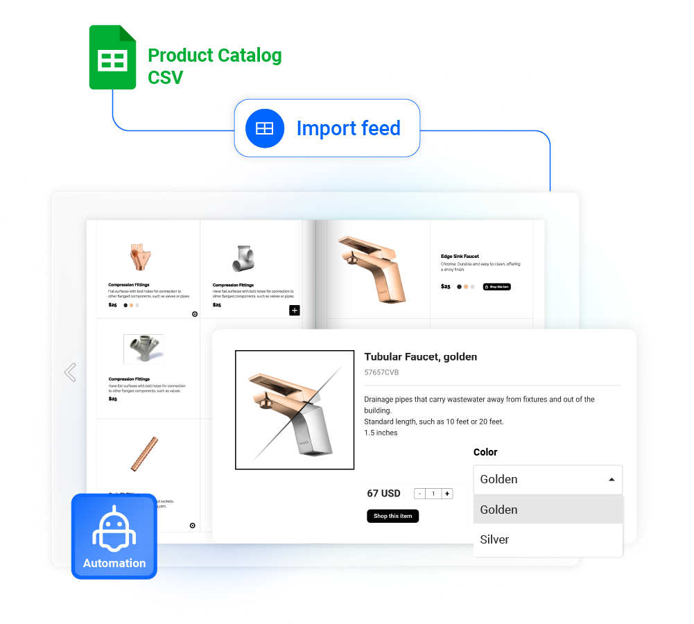 creare un listino prezzi da un file CSV o da un foglio di calcolo di Google