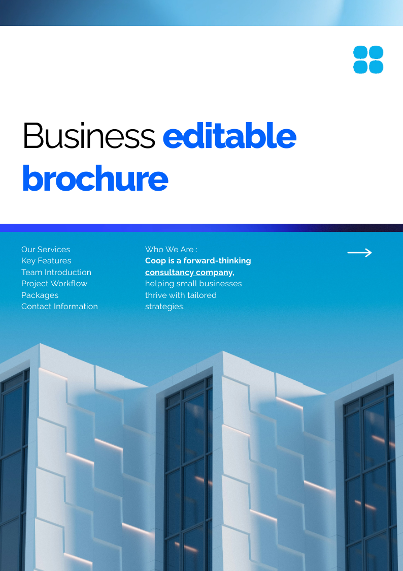 Esempio di opuscolo aziendale