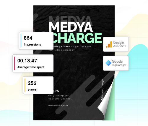 Ejemplos de estadísticas disponibles en Flipsnack