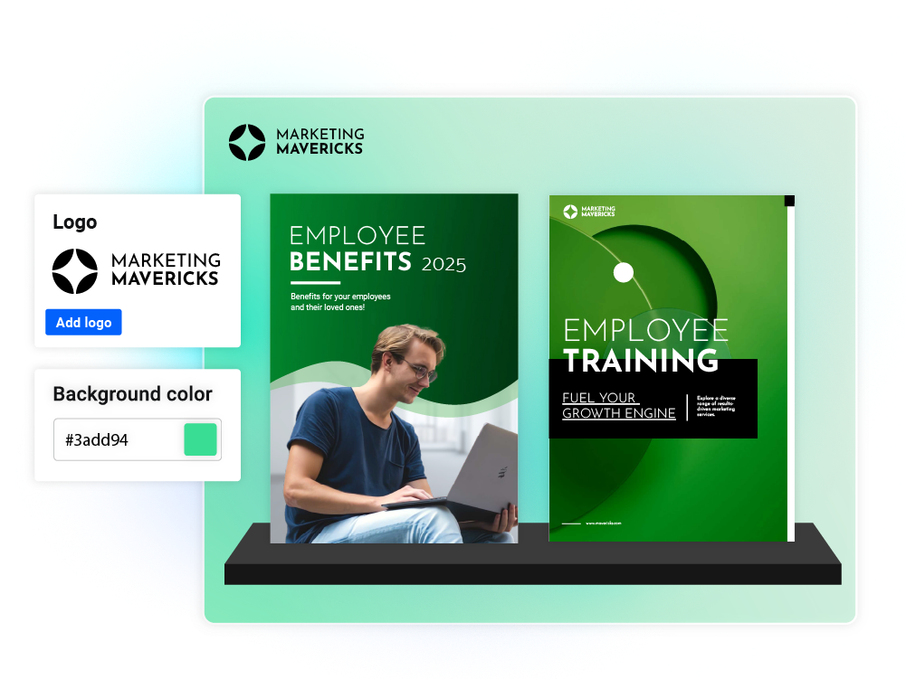 Showcase your PDFs in a virtual bookshelf with a library-like design. Customize branding, highlight updates, and improve content browsing for readers.