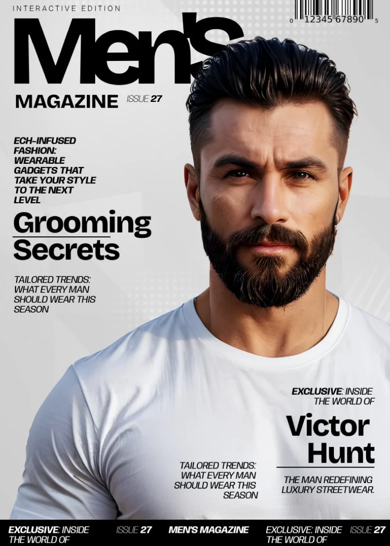 Interactive Digital Magazine Template Design Idea
